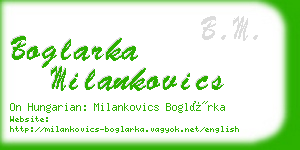 boglarka milankovics business card